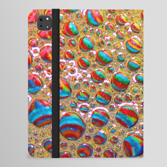 Rainbow Dewdrops iPad Folio Case