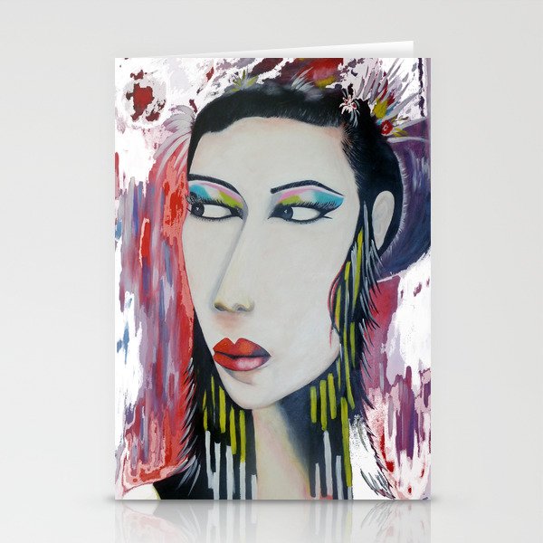 Modern Geisha Stationery Cards By Mnaart Society6