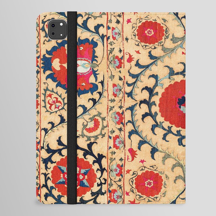 Samarkand Suzani Bokhara Uzbekistan Floral Embroidery Print iPad Folio Case