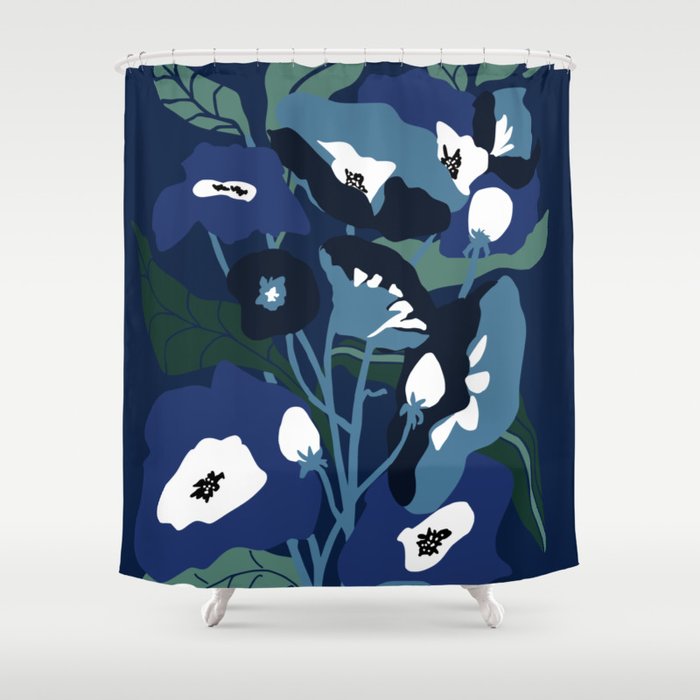 outside in my garden by night Shower Curtain