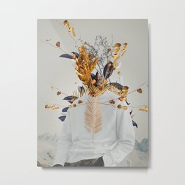 Silence and Simplicity Metal Print | Elegant, Surrealism, Curated, Popsurrealism, Landscape, Frankmoth, Surreal, Botanical, Digital, Palmtree 