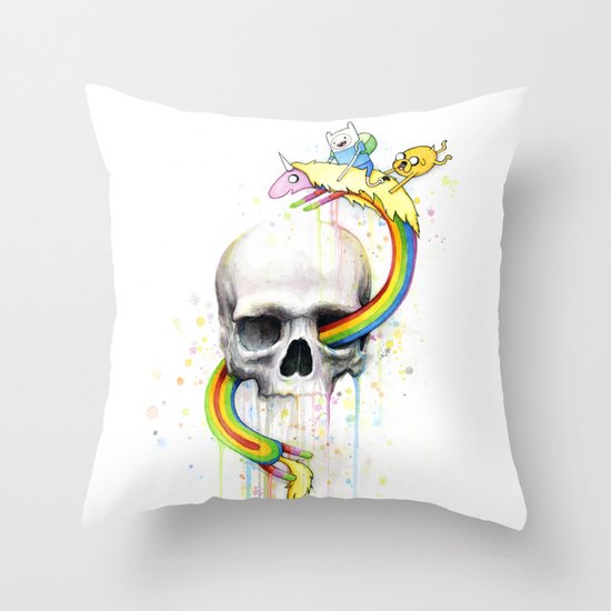 Adventure through Time and Face Throw Pillow