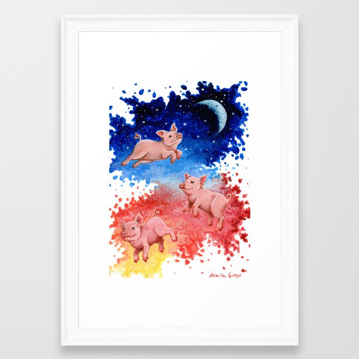 3 Pigs Framed Art Print By Priscillageorge Society6