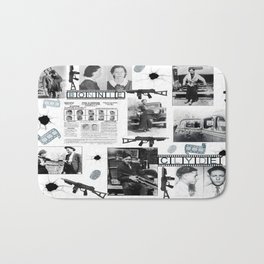 Bonnie And Clyde Bath Mat | People, Black and White, Vintage, Collage 