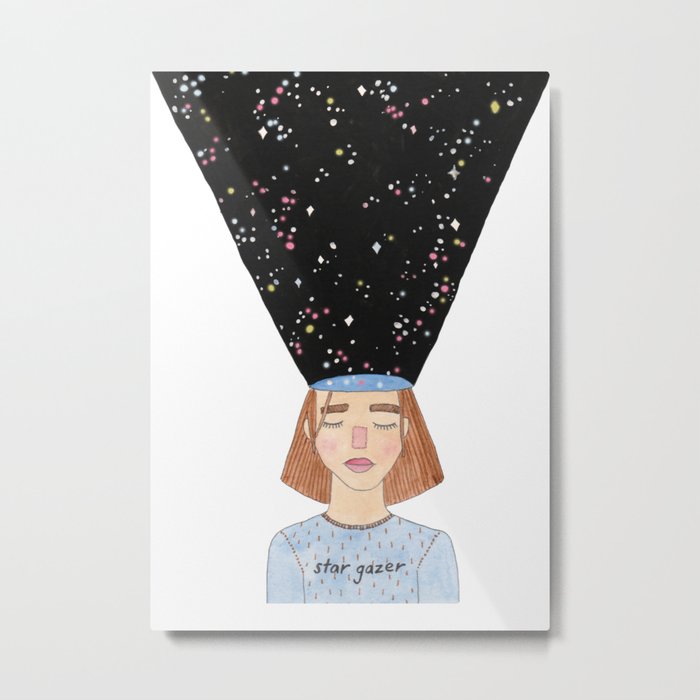 Dreaming, Galaxy Girl - Mind Exploration Metal Print