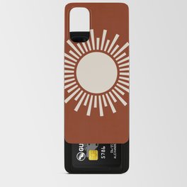 Abstract Boho Sun Minimalist Burnt-Orange Terracotta Android Card Case