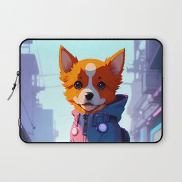 Cute Cyberpunk Dog Laptop Sleeve