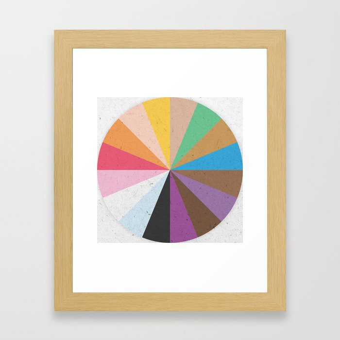 Rainbow Wheel of Inclusivity Framed Art Print