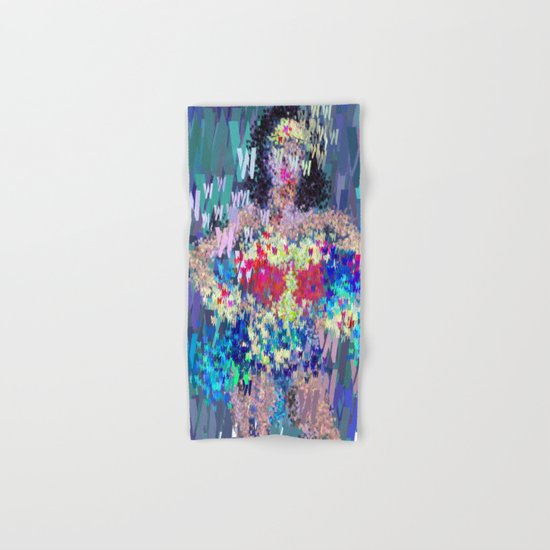 Wonder Type Woman - Abstract Pop Art Comic Hand & Bath Towel