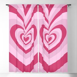 Valentines Beating Hearts (Pink + Red) Blackout Curtain