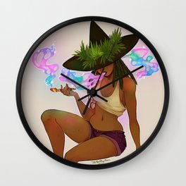 Weed Witch Wall Clock