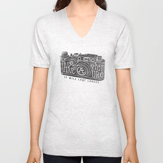 TAKE A PICTURE Unisex V-Neck