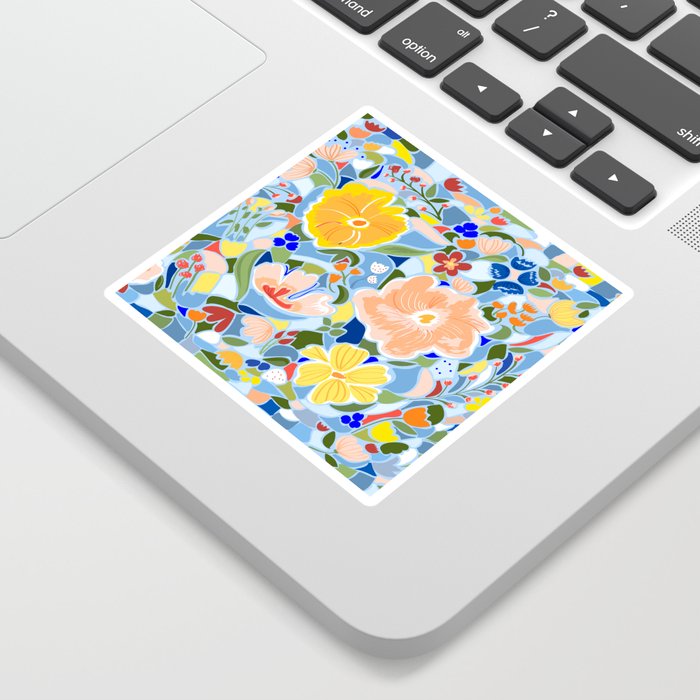 Summery Floral #illustration #pattern Sticker