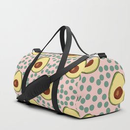 Modern Avocado Pink Salt Polka Dot Pattern Duffle Bag