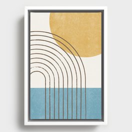 Sunny ocean Framed Canvas