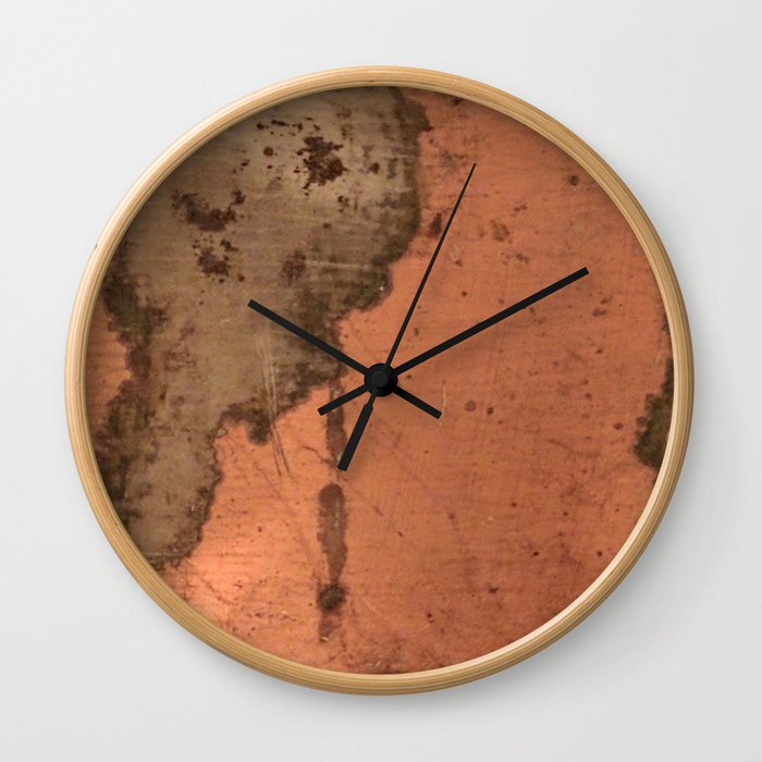 Tarnished Copper rustic decor Wall Clock