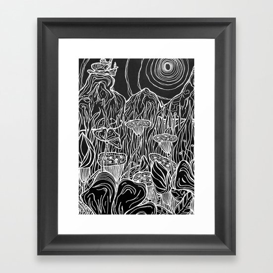 Linear Landscape Framed Art Print
