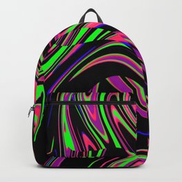 Pink and Green Blackout Drip Backpack