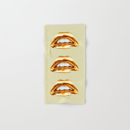 Golden lips Hand & Bath Towel