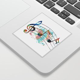 Magical Musical Notes - Colorful Music Art by Sharon Cummings Sticker