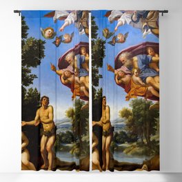 God admonishing Adam and Eve - Domenichino Blackout Curtain