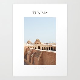 Tunisia - travel photography - coordinates poster Art Print