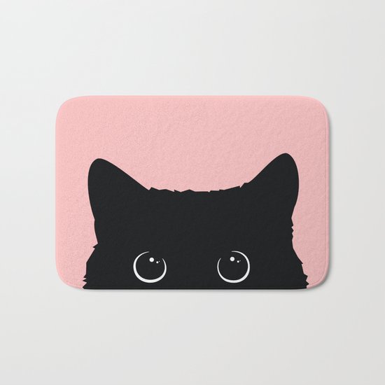 Black Cat Bath Mat