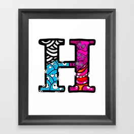 initial H Framed Art Print