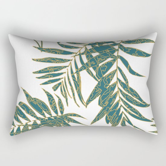 Fire Leaves Rectangular Pillow