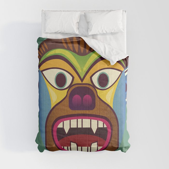 Gorilla ethnic mask Comforter