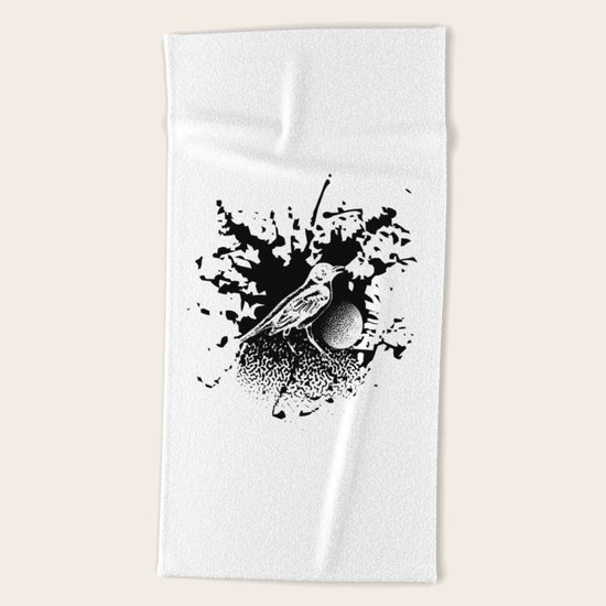 Bird Gard Beach Towel