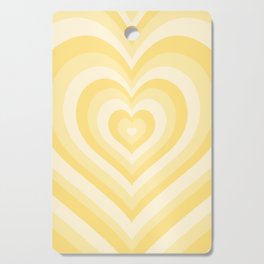 pastel yellow heart pattern Cutting Board