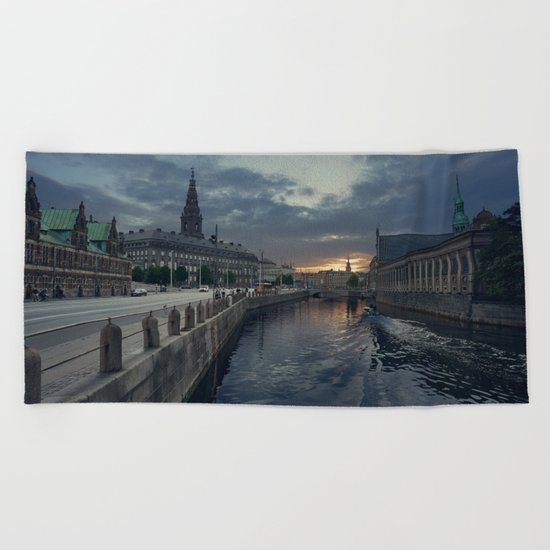 Copenhagen Canal Beach Towel