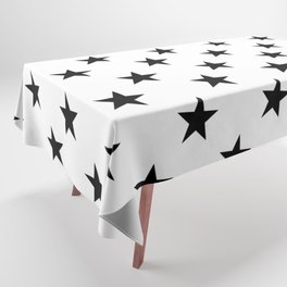 Little Stars (Black & White Pattern) Tablecloth