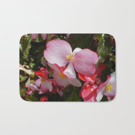 Begonia in the Rose Garden Bath Mat