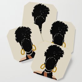 Black Hair No. 14 Coaster