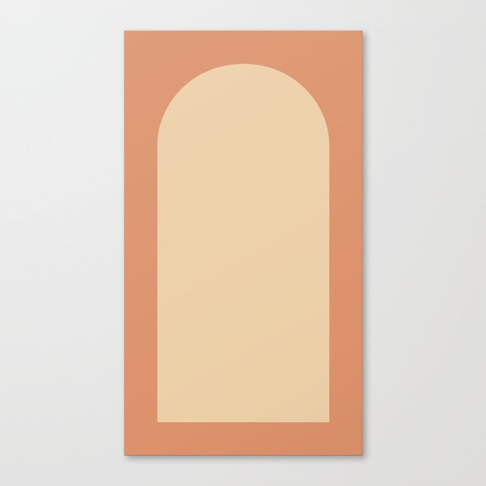 Minimal Arch - Orange Canvas Print