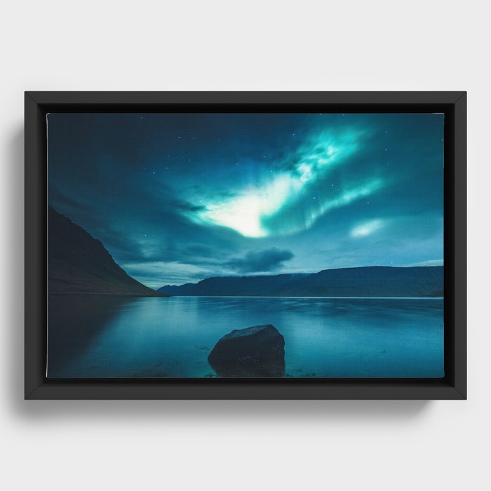 Aurora Borealis (Northern Polar Lights) Framed Canvas