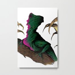 Lizard in repose Metal Print | Digital, Fun, Freelanceillustrator, Nature, Ohhmg, Ink Pen, Powtownstudio, Creatures, 100Percentcanadian, Lizards 