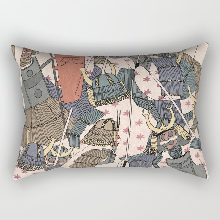Samurai Ghosts Rectangular Pillow