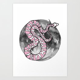 Snakes on the Moon II Art Print