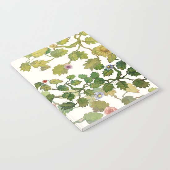 water color garden with flowers! ( Notebook