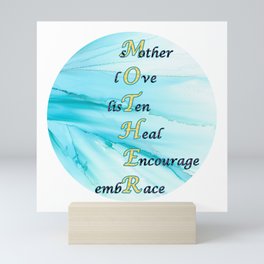 An ode to mother - yellow Mini Art Print