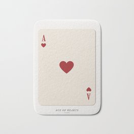 Ace of Hearts Playing Card Art Print Trendy Bath Mat