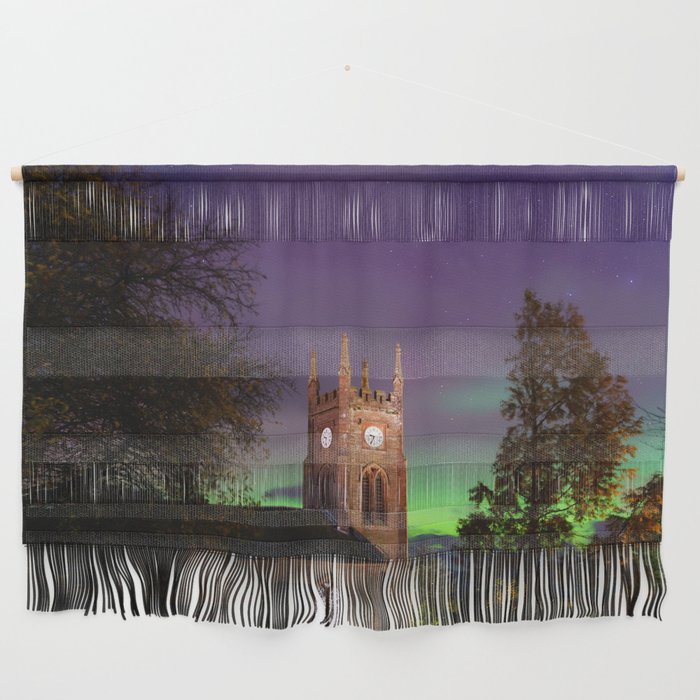 Aurora and the church  Wall Hanging