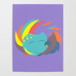 Rainbow Hedgehog Poster