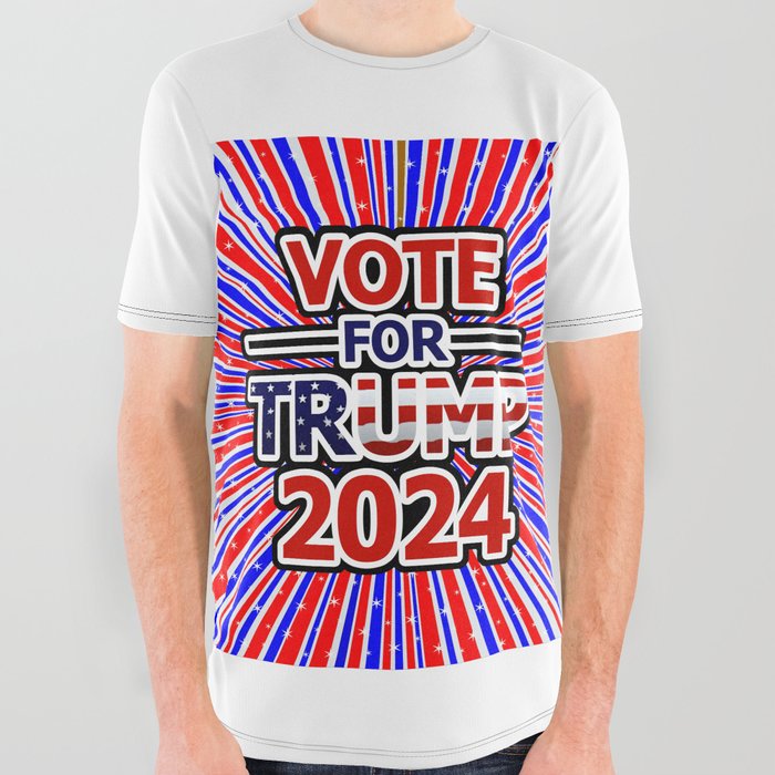 Vote for Trump 2024 All Over Graphic Tee