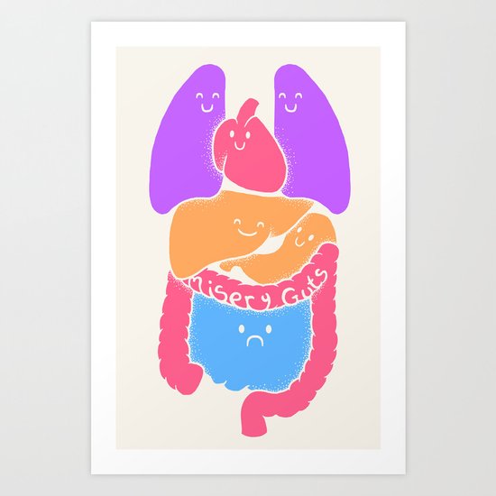 Misery Guts Art Print