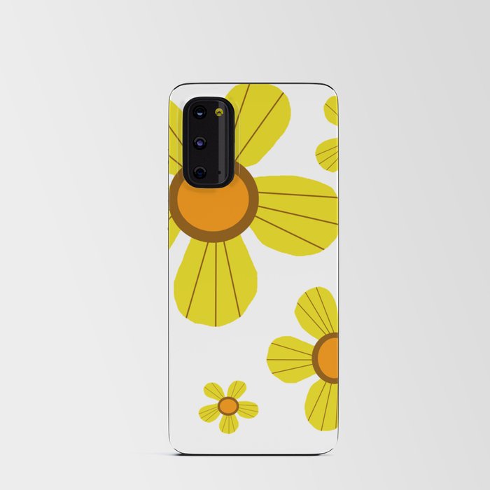 Yellow Abstract Flower Petals Android Card Case