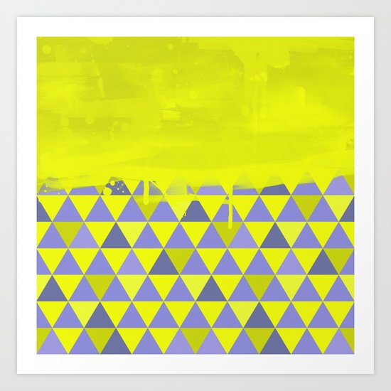 Triangle Dip Lime Art Print